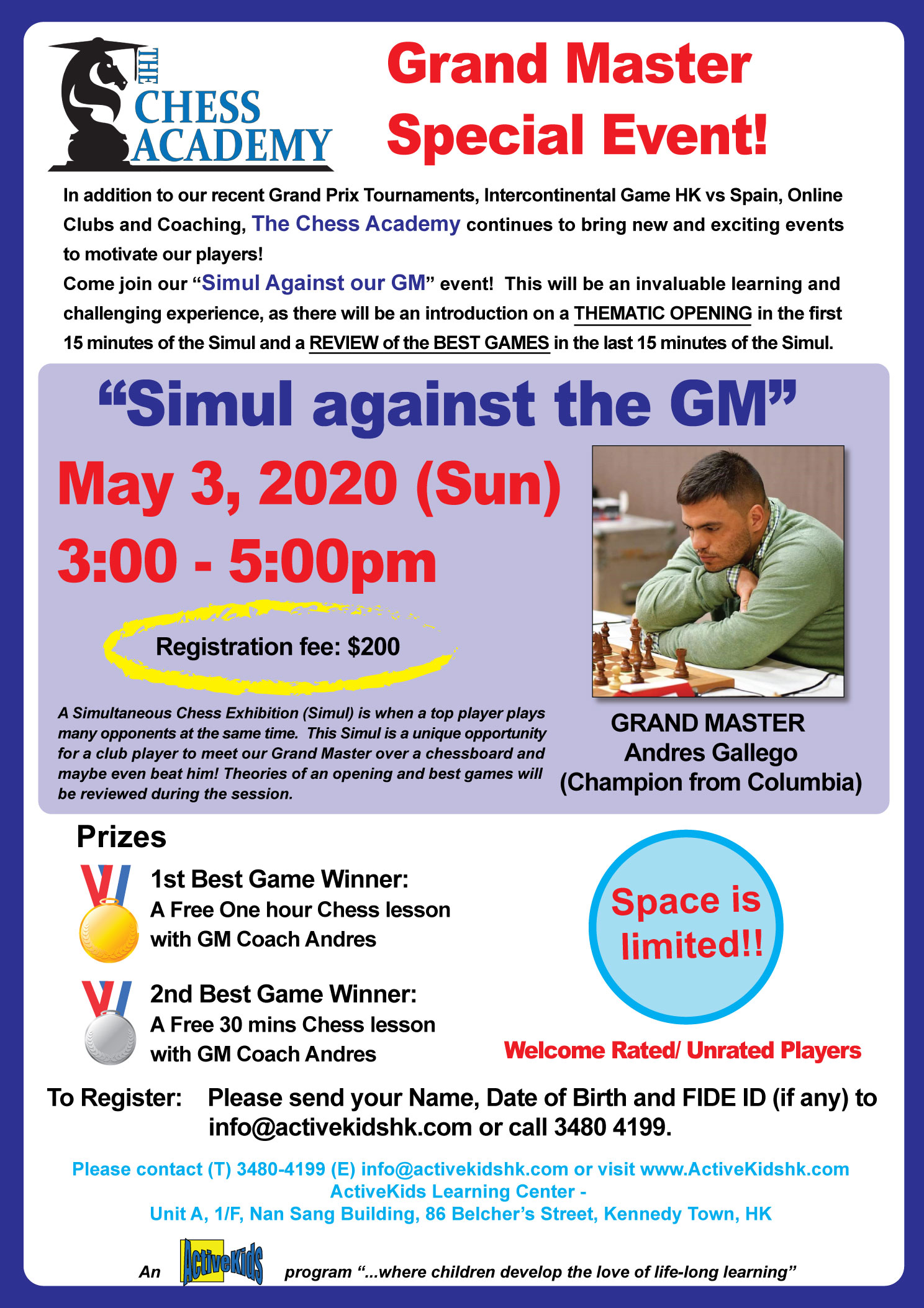 The Chess Academy – Grand Master Special Event!