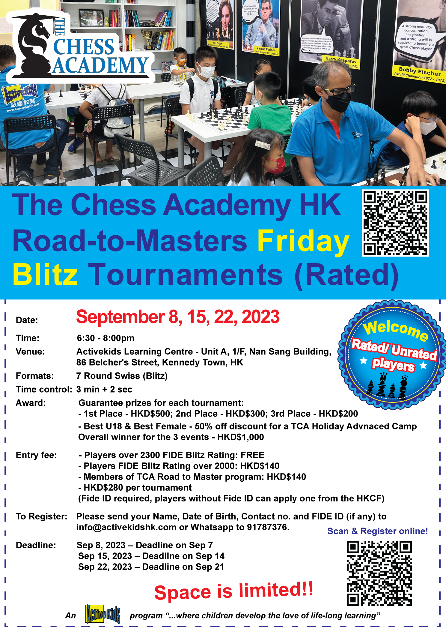 The Chess Academy HK Road-to-Masters Friday Blitz Tournament (Rated)